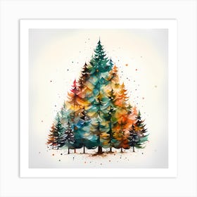 Nostalgia Noël: Turquoise Tannenbaum Art Print