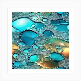 Abstract Water Droplet Pattern Art Print