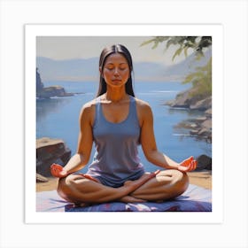 Meditating Woman 2 Art Print