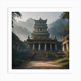 Temple In The Forest Art Print