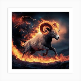 Zodiac Ram 37 Art Print