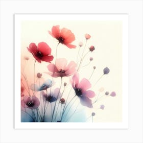 Watercolor Flowers 36 Art Print