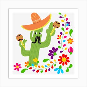 Mexican Cactus Art Print