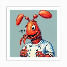 Lobster Chef 11 Art Print