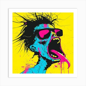 Oneeline42 Minimalist Crazy Cartoon Zombie Wearing Sunglasses 6de2e2b2 31d3 4d89 8b5c Ca9e444de3ab 2 ١٠٥٧٥٥ Art Print