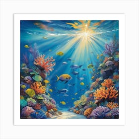 Under The Sea Paintings Art Print 1 Art Print