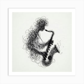 Saxophone Player Art Print