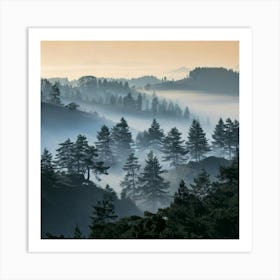 Firefly Misty Landscapes Enveloped In Ethereal Calm 69540 Art Print