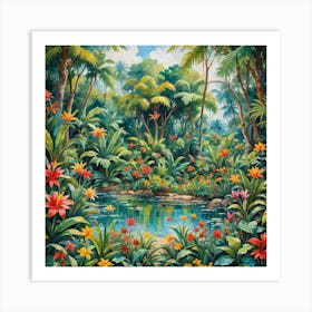 Tropical Jungle 1 Art Print