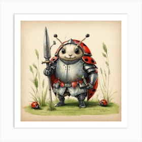 Knight Ladybug Art Print