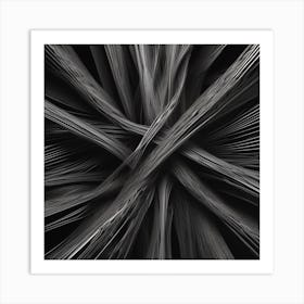 Abstract Black And White Painting Art Print