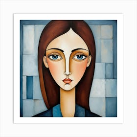 Contemporary Artwork Inspired By Amadeo Modigliani Art print 3 Art Print