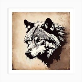 Wolf Head 1 Art Print