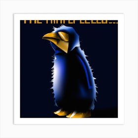 Blue Penguin Art Print