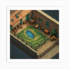 House With A Garden Art Print