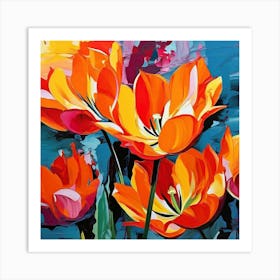 Orange Tulips 2 Art Print