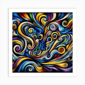 Abstract Colors And Shapes 10 Art Print