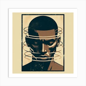 Man With Wires Around His Head Art Print