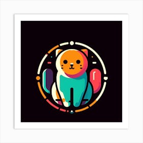 Cat In A Circle 5 Art Print