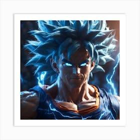 Goku Super Saiyan Blue Art Print