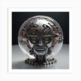 Metal Brain Of A Robot 15 Art Print