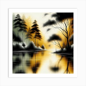 Zen Landscape Painting Art Print