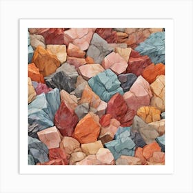 Colored Granite Art Print