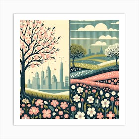 Spring In The City Art Print