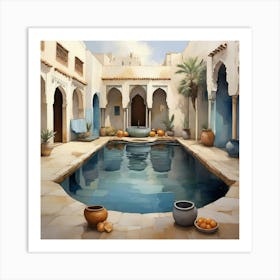 Mediterranean Pool 1 Art Print