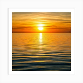 Sunset Over The Ocean Art Print