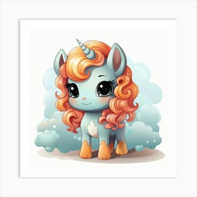 Cute Unicorn 710 Art Print