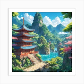 Asian Pagoda Art Print