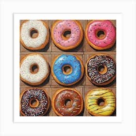 Donuts Art Art Print