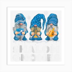 Shalom Gnomes Funny Jew Hanukkah 2022 Pajamas Chanukah Pjs Art Print