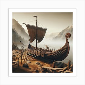 Viking ship Art Print