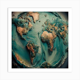 World Map 22 Art Print