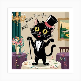 An Illustration Of A Black Cat With A To Tyzx Zoerkgrcuujbmtoya Q6nydblytj62tlry3c9eha Art Print