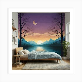 Sunset In The Mountains Art Print