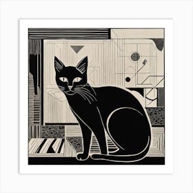 Black Cat 4 Art Print