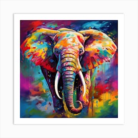 Elephant Painting 4 Art Print