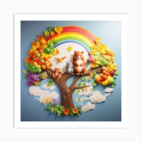 Rainbow Tree Art Print