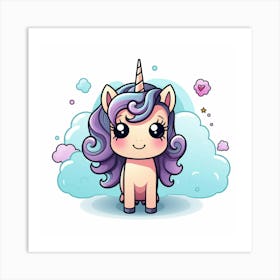 Cute Unicorn 522 Art Print