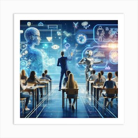 Futuristic Classroom Art Print