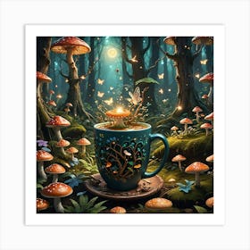 Cup Of Tea In The Forest 10 Art Print