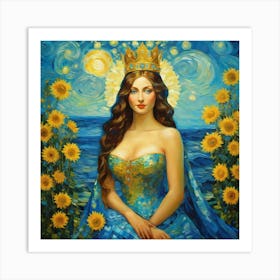 Queen Of Sunflowers Art Print