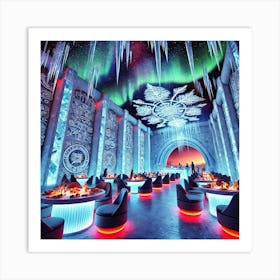 A Futuristic Korean Spanish Fusion Restaurant Call Art Print