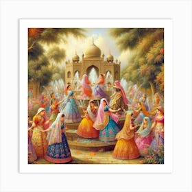 Indian Dancers Art Print