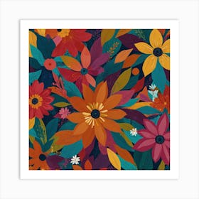 Floral Pattern 15 Art Print