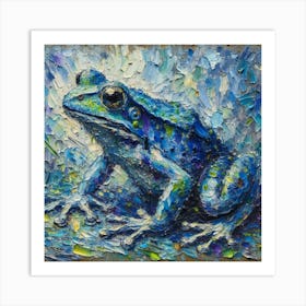 Blue frog 2 Art Print