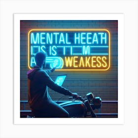 Mental Health Is A Weakness 2 Art Print